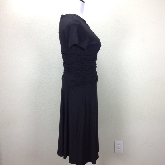 NWT Harold's Black Short Sleeve A-Line Dress - Picture 5 of 5
